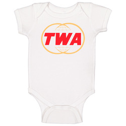 Twa Trans World Airlines Logo Classic Retro Baby One Piece Twa Trans World Airlines Logo Classic Retro Baby One Piece