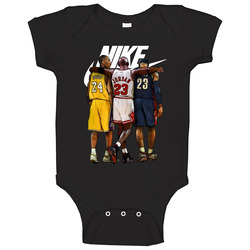 Legends Of Basketball Nike Lebron James Kobe Bryant Michael Jordan Baby One Piece Legends Of Basketball Nike Lebron James Kobe Bryant Michael Jordan Baby One Piece