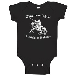 Thou May Ingest A Satchel Of Richards Baby One Piece Thou May Ingest A Satchel Of Richards Baby One Piece