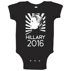 Hillary Clinton Silhouette Burst 2016 Presidential Campaign Baby One Piece Hillary Clinton Silhouette Burst 2016 Presidential Campaign Baby One Piece