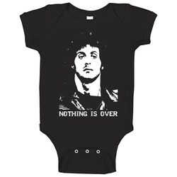 Rambo Nothing Is Over Retro Baby One Piece Rambo Nothing Is Over Retro Baby One Piece