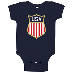 Team Usa Olympic Hockey Logo Navy Baby One Piece Team Usa Olympic Hockey Logo Navy Baby One Piece