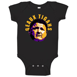 Geaux Tigahs Ed Orgeron Lsu Football Coach Fan Baby One Piece Geaux Tigahs Ed Orgeron Lsu Football Coach Fan Baby One Piece