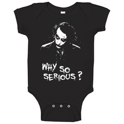 Joker Why So Serious Black Baby One Piece