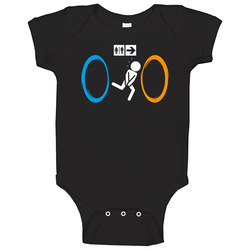 Portal Bathroom Parody Video Game Baby One Piece Portal Bathroom Parody Video Game Baby One Piece