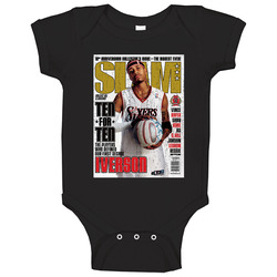Slam Magazine Issue 77 Allen Iverson Popular Basketball Magazine Grunge Look Baby One Piece Slam Magazine Issue 77 Allen Iverson Popular Basketball Magazine Grunge Look Baby One Piece
