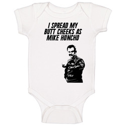 Talladega Nights Cal Silhouette I Spread My Butt Cheeks As Mike Honcho Quote Baby One Piece Talladega Nights Cal Silhouette I Spread My Butt Cheeks As Mike Honcho Quote Baby One Piece