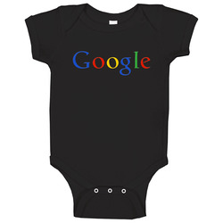 Google Logo Black Men's Baby One Piece Google Logo Black Men's Baby One Piece
