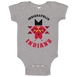 Indianapolis Indians Retro Vintage Baseball Raglan Baby One Piece Indianapolis Indians Retro Vintage Baseball Raglan Baby One Piece