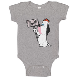 Droopy The Dog Retro Cartoon I'm So Happy Baby One Piece Droopy The Dog Retro Cartoon I'm So Happy Baby One Piece