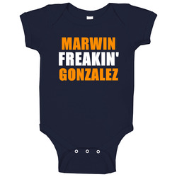 Marwin Gonzalez Freakin Houston Baseball Sports Texas Baby One Piece Marwin Gonzalez Freakin Houston Baseball Sports Texas Baby One Piece