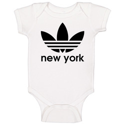 New York Best City Adidas Logo Baby One Piece New York Best City Adidas Logo Baby One Piece