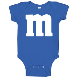 M&m Chocolate Logo Blue Halloween Costume Baby One Piece M&m Chocolate Logo Blue Halloween Costume Baby One Piece