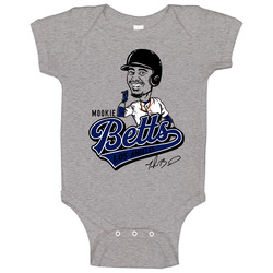 Mookie Betts Los Angeles La Baseball Big Head Cartoon Fan Baby One Piece Mookie Betts Los Angeles La Baseball Big Head Cartoon Fan Baby One Piece