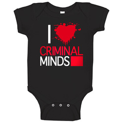 I Love Heart Criminal Minds Baby One Piece