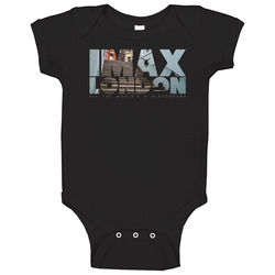 Imax On Black Baby One Piece Imax On Black Baby One Piece