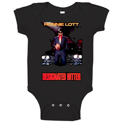 Retro San Francisco Football Ronnie Lott Designated Hitter Back Print Baby One Piece Retro San Francisco Football Ronnie Lott Designated Hitter Back Print Baby One Piece