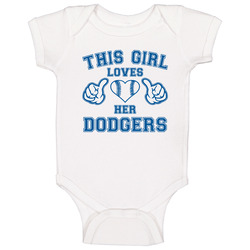 This Girl Lover Her Los Angeles Dodgers Baseball Baby One Piece This Girl Lover Her Los Angeles Dodgers Baseball Baby One Piece