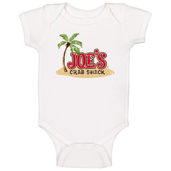 Joes Crab Shack Fast Food Restaurant Distressed Look Baby One Piece Joes Crab Shack Fast Food Restaurant Distressed Look Baby One Piece