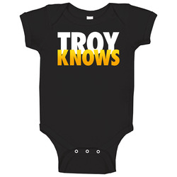 Troy Knows Troy Polamalu Baby One Piece Troy Knows Troy Polamalu Baby One Piece