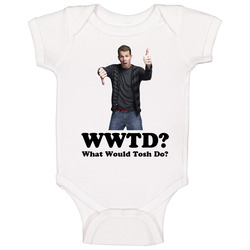 Tosh Funny Joke What Would Daniel Comedy Baby One Piece Tosh Funny Joke What Would Daniel Comedy Baby One Piece