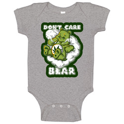 Don't Care Bear Funny Weed Smoking Baby One Piece Don't Care Bear Funny Weed Smoking Baby One Piece