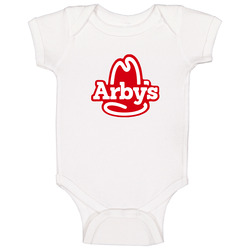 Arby's Favorite Fast Food Christmas Holiday Ornament Baby One Piece Arby's Favorite Fast Food Christmas Holiday Ornament Baby One Piece