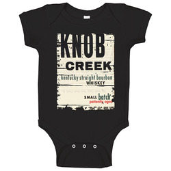 Knob Creek Bourbon Alcohol Drinking Gift Distressed Look Baby One Piece Knob Creek Bourbon Alcohol Drinking Gift Distressed Look Baby One Piece