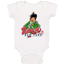 Don Mattingly Retro Baseball Caricature Baby One Piece Don Mattingly Retro Baseball Caricature Baby One Piece