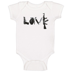 Love War Guns Political Baby One Piece Love War Guns Political Baby One Piece