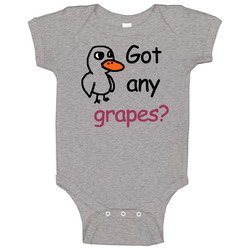 Got Any Grapes The Duck Song Funny Video Baby One Piece