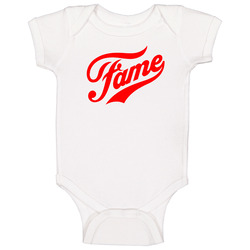 Fame Retro 80s Tv Show Logo Fan Baby One Piece Fame Retro 80s Tv Show Logo Fan Baby One Piece