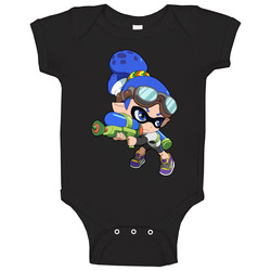 Splatoon - Inkling Boy - Cute Black Baby One Piece Splatoon - Inkling Boy - Cute Black Baby One Piece