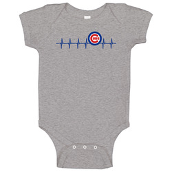 Cubs Heartbeat 2 Baby One Piece Cubs Heartbeat 2 Baby One Piece