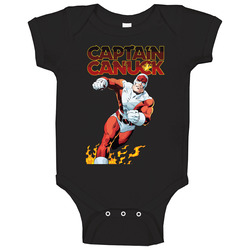 Captain Canuck Canada America Maple Leaf Baby One Piece Captain Canuck Canada America Maple Leaf Baby One Piece