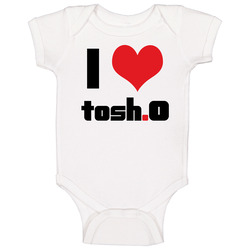 I Love Heart Tosh O Tv Show Baby One Piece I Love Heart Tosh O Tv Show Baby One Piece
