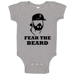 Fear The Beard San Fran Baseball Baby One Piece Fear The Beard San Fran Baseball Baby One Piece
