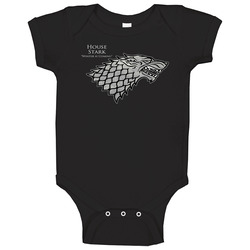 House Stark Game Of Thrones Baby One Piece House Stark Game Of Thrones Baby One Piece