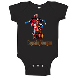 Captain Morgan Black Baby One Piece Captain Morgan Black Baby One Piece