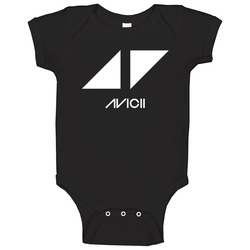 Avicii Triangle White Tee Baby One Piece
