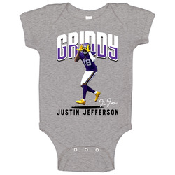 Justin Jefferson Griddy Baby One Piece Justin Jefferson Griddy Baby One Piece