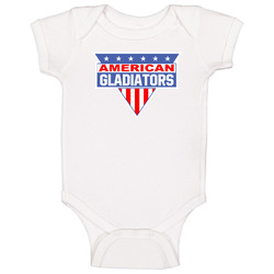 American Gladiators Retro 80s Tv Show Logo Fan Baby One Piece American Gladiators Retro 80s Tv Show Logo Fan Baby One Piece