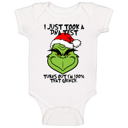 I Took A Dna Test I'm That Grinch Funny Movie Lovers Christmas Baby One Piece I Took A Dna Test I'm That Grinch Funny Movie Lovers Christmas Baby One Piece