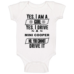 Mini Cooper Yes Im A Girl No You Cant Drive My Car Funny Car Lovers Baby One Piece Mini Cooper Yes Im A Girl No You Cant Drive My Car Funny Car Lovers Baby One Piece