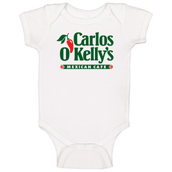 Carlos O'kelly's Mexican Cafe Tex Mex Grill Food Restaurant Logo Baby One Piece