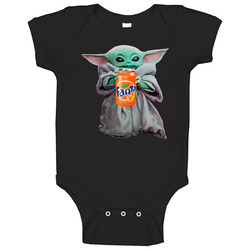 Baby Yoda The Child Mandalorian Fanta Orange Soda Pop Drink Baby One Piece Baby Yoda The Child Mandalorian Fanta Orange Soda Pop Drink Baby One Piece