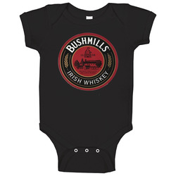 Bushmills 1608 Irish Whiskey Cool Logo Alcohol Drinking Baby One Piece Bushmills 1608 Irish Whiskey Cool Logo Alcohol Drinking Baby One Piece