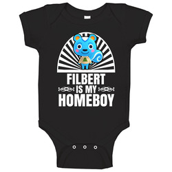 Filbert Is My Homeboy Animal Crossing New Horizons Character Video Game Fan Baby One Piece Filbert Is My Homeboy Animal Crossing New Horizons Character Video Game Fan Baby One Piece