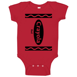 Crayola Red Color Crayon Funny Halloween Group Costume Baby One Piece Crayola Red Color Crayon Funny Halloween Group Costume Baby One Piece