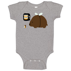 Honey Bear Bee Funny Cartoon Baby One Piece Honey Bear Bee Funny Cartoon Baby One Piece